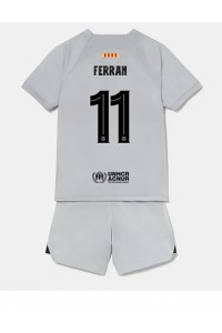 Barcelona Ferran Torres #11 Babytruitje 3e tenue Kind 2022-23 Korte Mouw (+ Korte broeken)